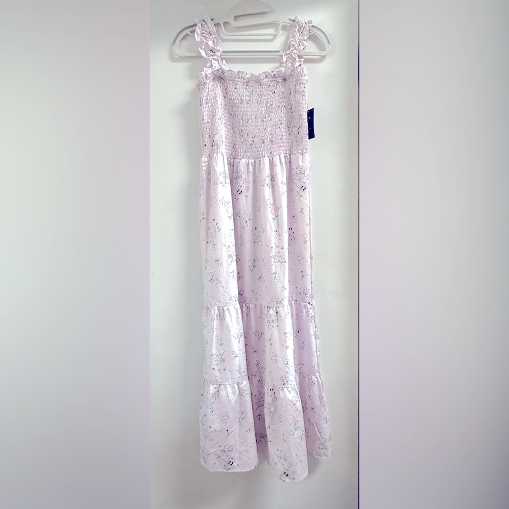 NWT Women's Floral-Print Smocked Sundress